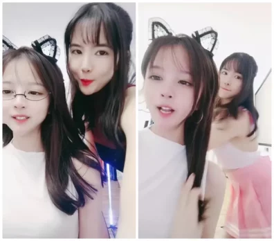 01年の巨乳美少女配信【新作】お二人で激しく絡み、相互にフェラチオあり！　ダーマトゥルーザと黒牛がデリートされた刺激的な体位を披露