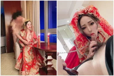 巨尻の小悪魔【ルンルン】高級秀逸VIPグループプライベート動画 まさに新婚の夜！ウェディングドレスをまといつつ、丁寧に責められながらも必死に振る舞う様子が繋がり続ける。さらに主人たちによる後ろからの激しい挿入プレイが完全制覇されるまで。