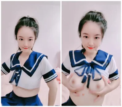 スタイル抜群の美人若妻が制服を着て魅了！身体を触ると甘美なシチュエーションで乳首を刺激する