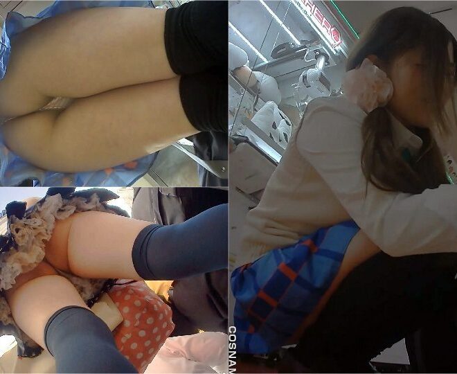 lovelive_halloween 【ラブラ◯ブ】ハロウィンで友達とラブライブ制服の仮装をしてアゲアゲで遊んでる女の子たちのローアングルパンチラ