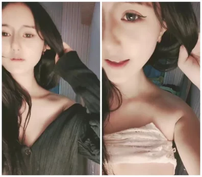 魅力あふれる長舌の女の子！珍しい大迫力自己慰査シーン！熱帯楽園風情趣装、巨乳揉り、大型ペニスおもちゃで膣刺激