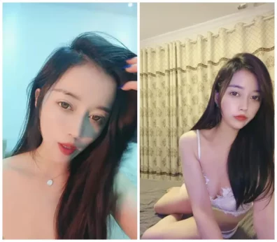 ストッキングと美脚を披露する女性によるライブ配信【日本語字幕付き】