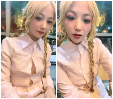 最高級の美人・金色の髪！踊り方が可愛い不知火舞風スタイルで熱い交流と身体的な接触に満ちたライブ配信【全編視聴可能】