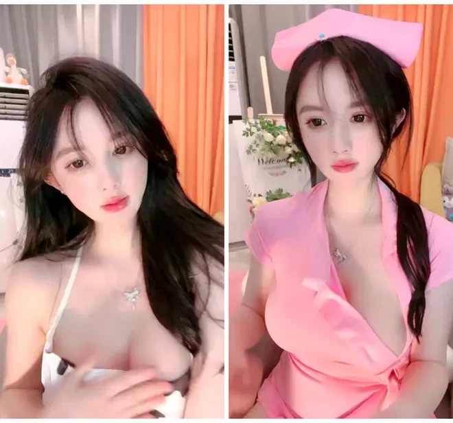 超絶美女！本日の配信は小 nurse 役。衣を脱ぎ、巨乳美脚が飛び出す！膣を開かせ、指で弄び、おもちゃペニスが交じり混じる激しいライブ配信