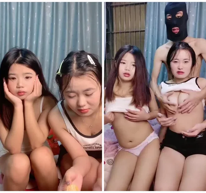 00年代生まれの若女、ダブルで登場する甘い名シーン！二人とも可愛い＆魅力的、クライアントに夢中になって激しく接触する。