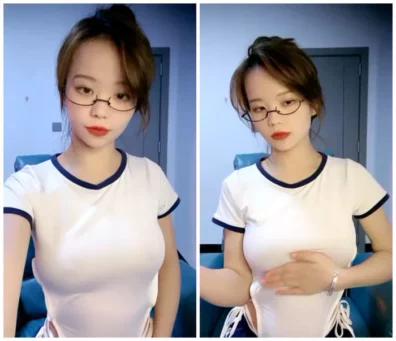 超絶セクシーな優雅メガネお姉さん！白いレオタードの美脚が腰をくねくねと揺らす、強引系AV男优との騎乗位深挿プレイ