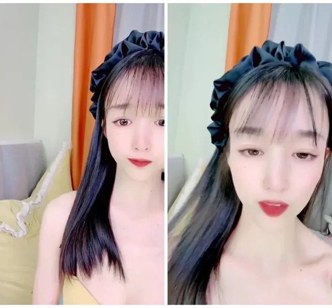 細身でセクシーな美女が、様々なエロティックな挑発的な仕草と優雅な自慰シーンを披露するライブ配信